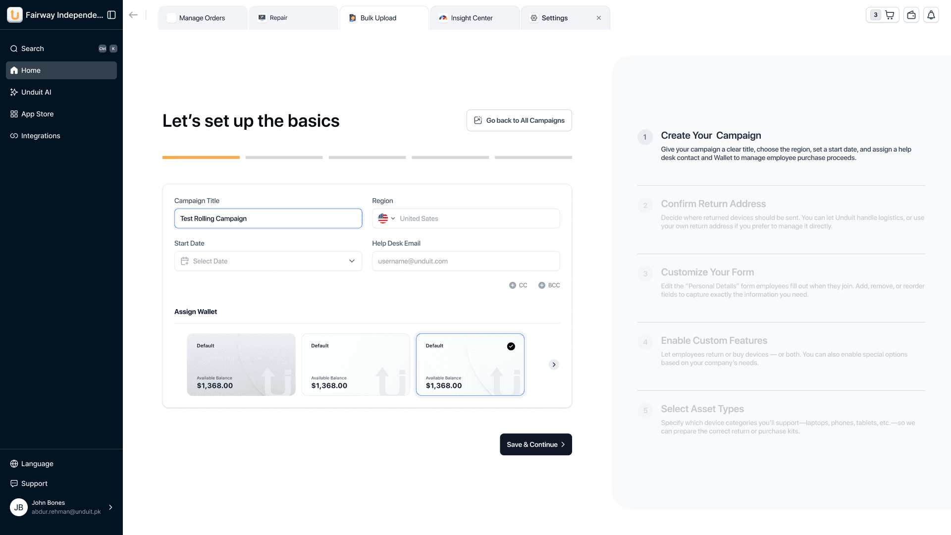 Redesigned interface